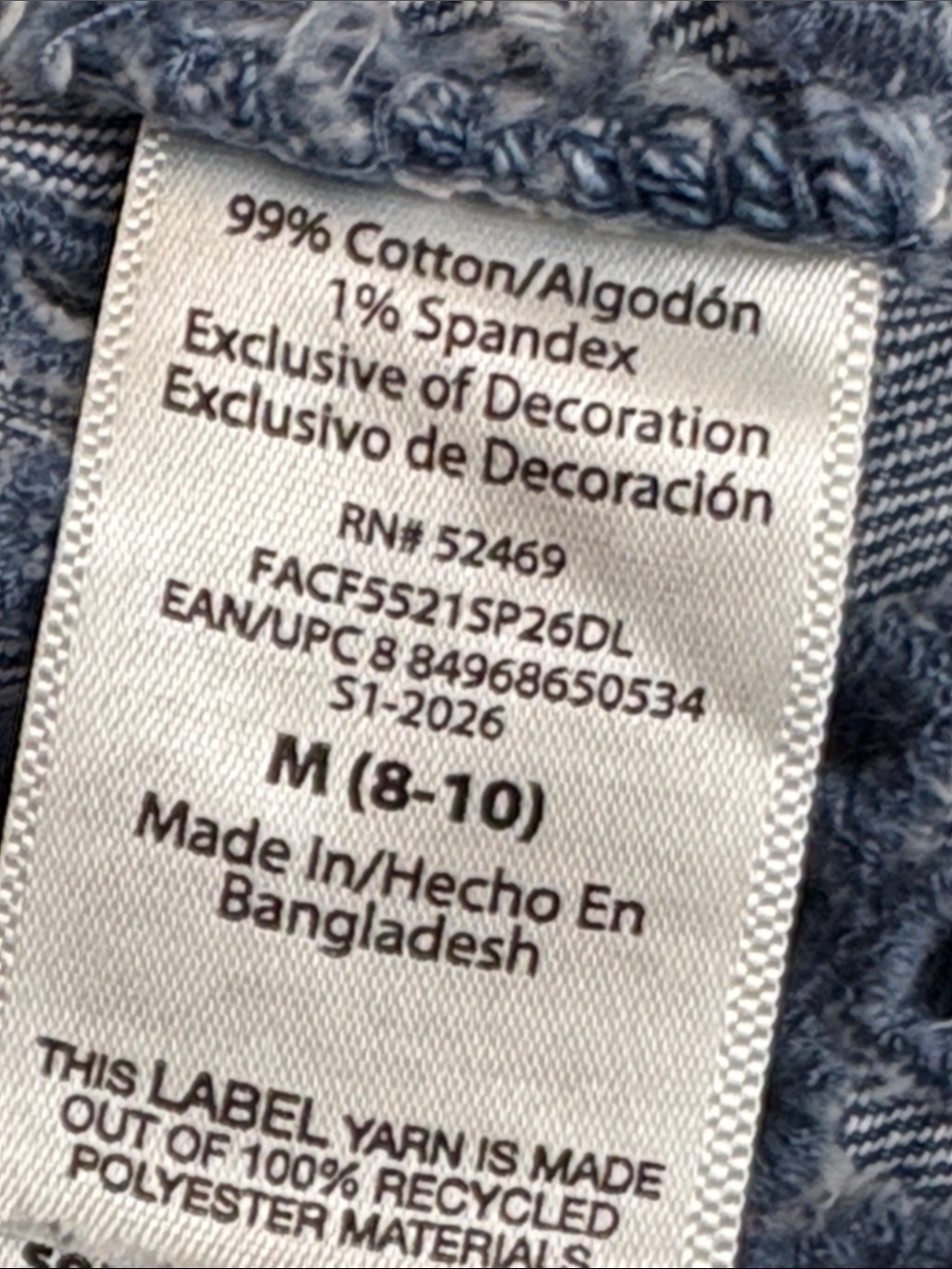 Women's Blue Embroidered Hem Denim Jacket - Picture 9 of 9